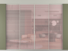 Перегородка Формато внутри проёма скрытое крепление в потолок 4 створки