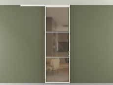 Перегородка Формато вдоль стены на потолок 1 створка