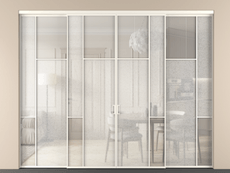 Перегородка Мозаик внутри проёма 4 створки