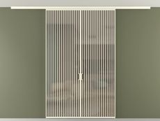 Перегородка Формато вдоль стены на потолок 2 створки