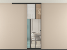 Перегородка Мозаик вдоль стены на потолок 1 створка