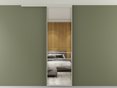 Перегородка Формато вдоль стены на потолок 1 створка