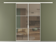 Перегородка Формато вдоль стены 2 створки