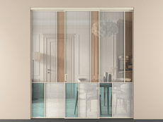 Перегородка Mosaic внутри проёма трёхстворчатая