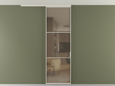 Перегородка Formato вдоль стены на потолок 1 створка