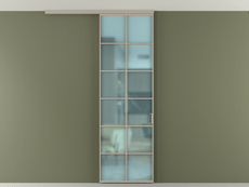 Перегородка Формато вдоль стены на потолок 1 створка