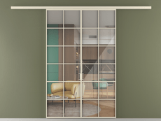 Перегородка Формато вдоль стены 2 створки