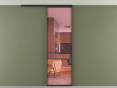 Перегородка Formato вдоль стены на потолок 1 створка