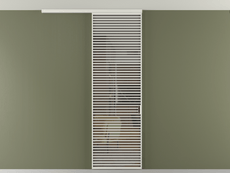 Перегородка Формато вдоль стены на потолок 1 створка