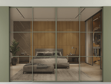 Перегородка Формато внутри проёма скрытое крепление в потолок 4 створки