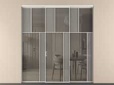 Перегородка Мозаик внутри проёма 3 створки