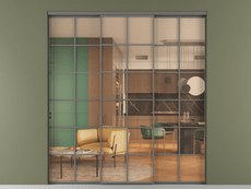 Перегородка Formato внутри проёма 3 створки