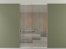 Перегородка Формато внутри проёма скрытое крепление в потолок 2 створки