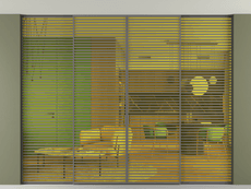 Перегородка Formato внутри проёма скрытое крепление в потолок 4 створки