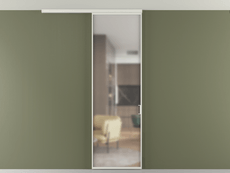 Перегородка Формато вдоль стены на потолок 1 створка