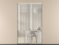 Перегородка Мозаик внутри проёма 2 створки