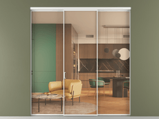 Перегородка Формато внутри проёма 3 створки