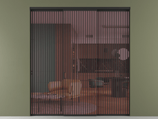 Перегородка Formato внутри проёма 3 створки