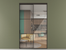 Перегородка Formato внутри проёма 2 створки