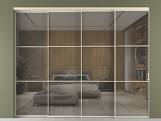 Перегородка Формато внутри проёма 4 створки с синхронным механизмом