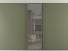 Перегородка Формато вдоль стены на потолок 1 створка