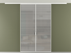 Перегородка Формато вдоль стены на потолок 2 створки