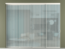 Перегородка Формато внутри проёма 4 створки с синхронным механизмом