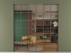 Перегородка Formato внутри проёма 3 створки