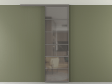 Перегородка Формато вдоль стены на потолок 1 створка