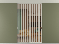 Перегородка Формато внутри проёма скрытое крепление в потолок 2 створки