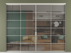 Перегородка Формато внутри проёма 4 створки