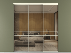 Перегородка Формато внутри проёма 3 створки с синхронным механизмом