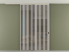 Перегородка Formato вдоль стены на потолок 2 створки с синхронным механизмом