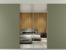 Перегородка Formato внутри проёма скрытое крепление в потолок 2 створки