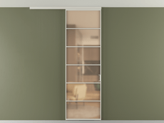 Перегородка Formato вдоль стены на потолок одностворчатая