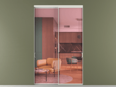 Перегородка Formato внутри проёма 2 створки