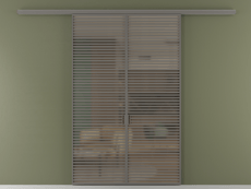 Перегородка Формато вдоль стены 2 створки