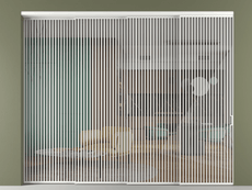 Перегородка Формато внутри проёма 4 створки с синхронным механизмом