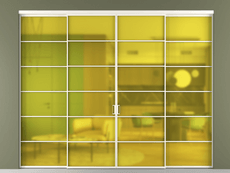 Перегородка Formato внутри проёма 4 створки