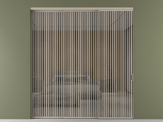 Перегородка Формато внутри проёма 3 створки с синхронным механизмом