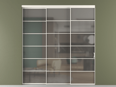 Перегородка Формато внутри проёма 3 створки с синхронным механизмом