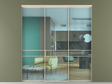 Перегородка Formato внутри проёма трёхстворчатая