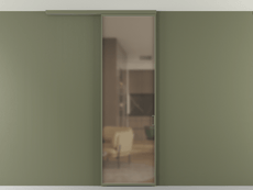 Перегородка Formato вдоль стены на потолок 1 створка