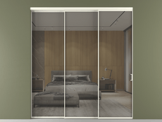 Перегородка Formato внутри проёма 3 створки с синхронным механизмом