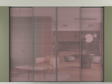 Перегородка Formato внутри проёма скрытое крепление в потолок 4 створки