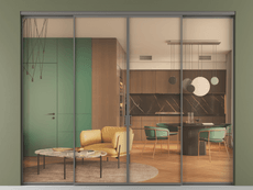 Перегородка Formato внутри проёма 4 створки