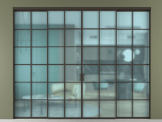 Перегородка Formato внутри проёма 4 створки