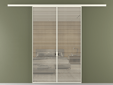 Перегородка Формато вдоль стены 2 створки