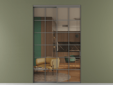 Перегородка Formato внутри проёма 2 створки