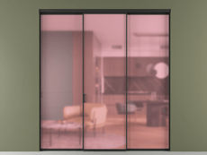 Перегородка Formato внутри проёма трёхстворчатая